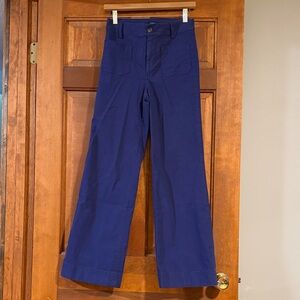 J. Crew Factory Dark Periwinkle Lizzie Wide Leg Pants